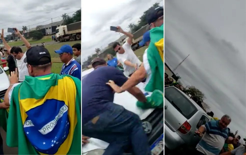 Vídeo - Carro atropela manifestantes que protestavam em rodovia, duas crianças foram atingidas