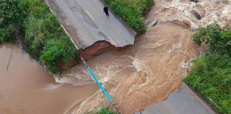 Trecho afetado é a rota de acesso ao maior cemitério da capital, ao Museu Rondon