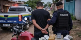 Foragido da Justiça é preso com mais de 3 kg de drogas e moto roubada na zona Leste de Porto Velho