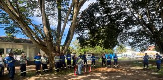 Equipes da Aegea Rondônia passam por treinamento de prevenção e combate a princípios de incêndio e segurança no trabalho com inflamáveis