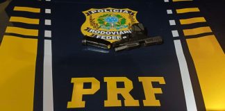 PRF em Rondônia apreende pistola calibre 9mm em Pimenta Bueno