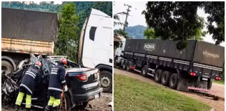 Câmera registra momento de acidente que deixou cinco mortos na BR-364