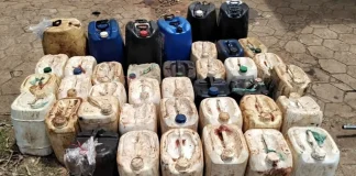 PF apreende mil litros de combustível em porto clandestino na fronteira em Guajará-Mirim
