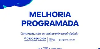 Manutenção programada – Águas de Ariquemes