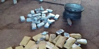 PRF apreende quase 200 kg de drogas escondidas em pneus de caminhão na BR-364, em Vilhena (RO)
