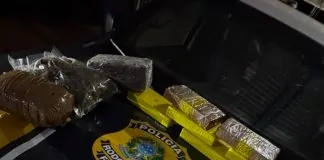 PRF em Rondônia apreende mais de 12 kg de drogas em ônibus de passageiros na BR-425