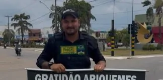 Rafael Fera agradece votação em Ariquemes com faixa em semáforo e vídeo repercute nas redes